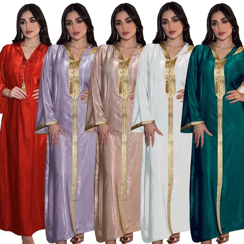 2020 dubai muslim robes arab women abaya turkish dress kaftans wholesale