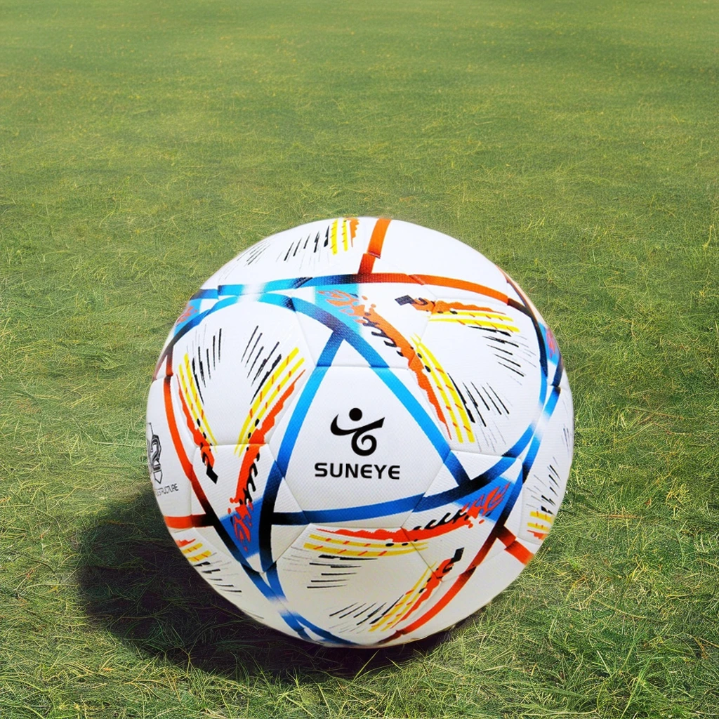 Suneye Professional PVC Rubber Soccer Ball High Quality Thermal Bonded Leather Customizable Training Printed Logo Manufacture