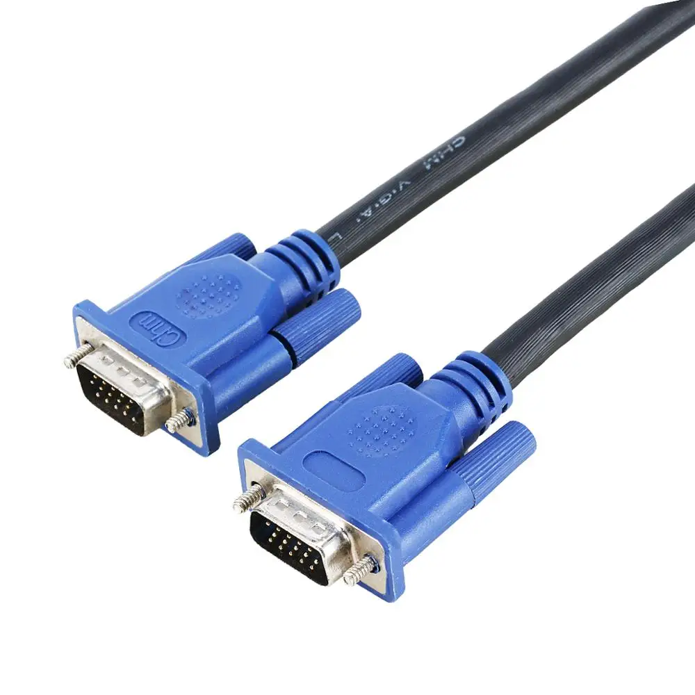 Цветная (rgb) vga кабель 1,5 м кабель со штыревыми соединителями на обоих концах для подключения ноутбука к телевизору кабель видеографической матрицы
