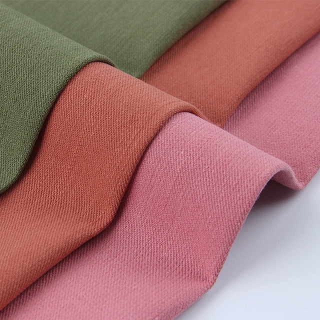 Wholesale 21*16 Plain-Dyed Twill Bamboo 106*67 Stone Washed Woven 100% Cotton Fabric For Pants Outer Bags