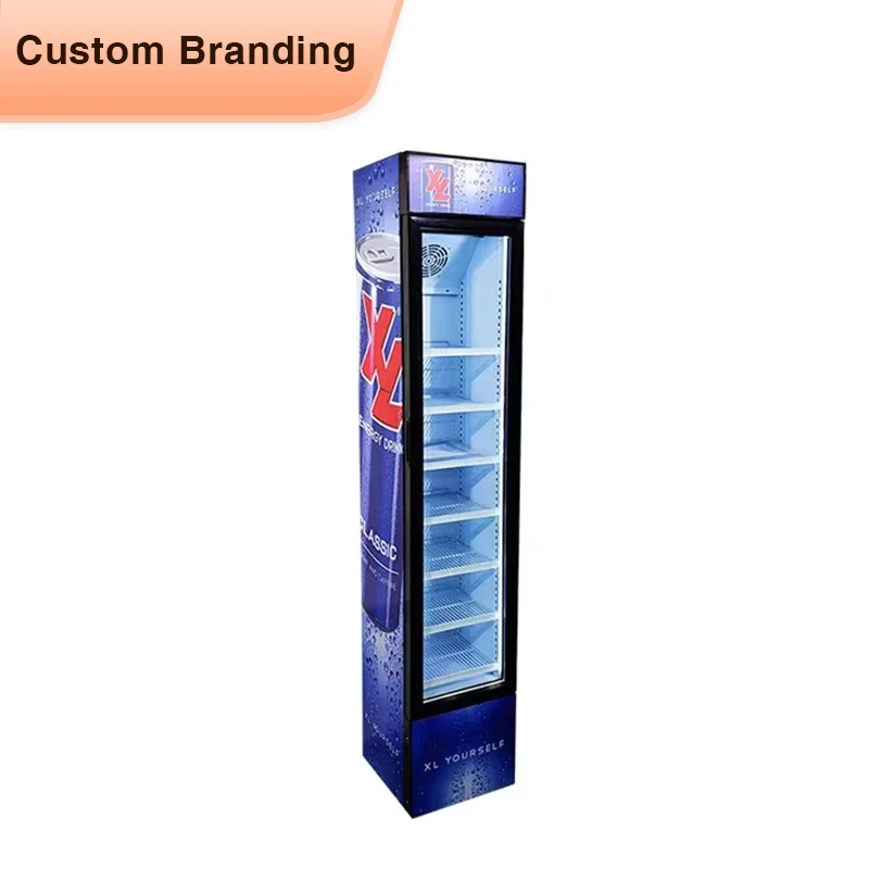 Meisda 105L Supermarket Vertical Refrigerated Cold Drink Display Refrigerator With CE