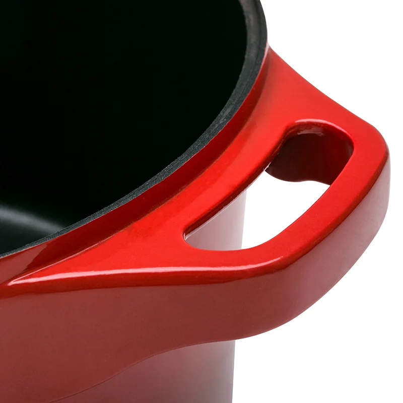 Customized Non-Stick Aluminum Enamel Soup Pot Dual-Sided Thickened Thermal Cooker Stockpot for Stew Soup Durable Metal Material