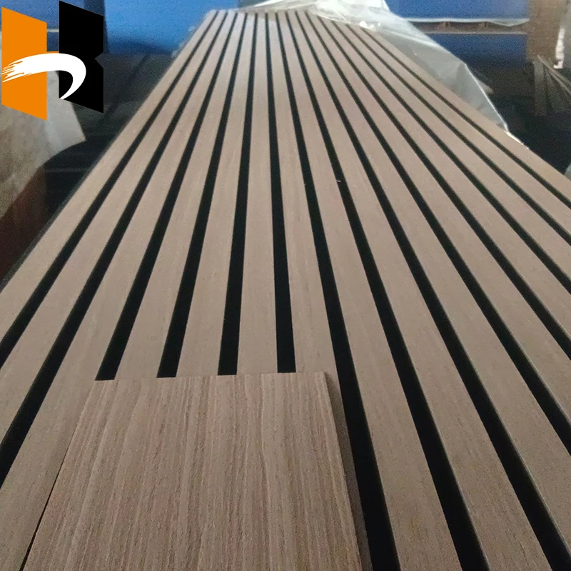 Interior Wall Decoration 3D Design Wood Slat Acoustic Panel Solid Wood