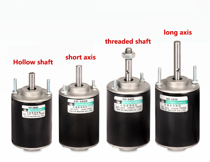 High-Quality 3420 Extended Shaft 24V DC Reduction Motor for DIY Robotics and Automation