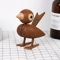 Dolls finished Wooden Toy Painting Europe Wood Style Simply Crafts natrual Color Feature animal Sparrow ornament for home decor