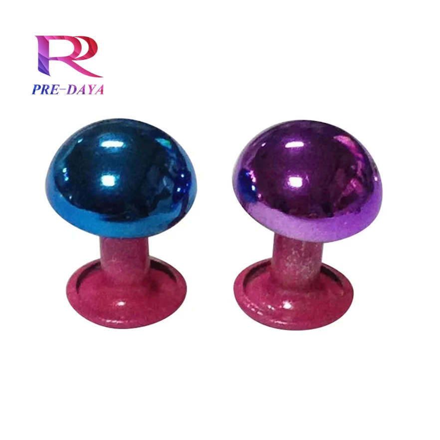 9*8mm Mushroom rivet hand bag metal accessory double face rivet stainless steel