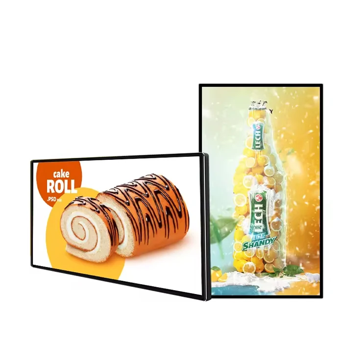 Indoor advertising hd commercial retail restaurant ad window software media player lcd touch screen digital signage display