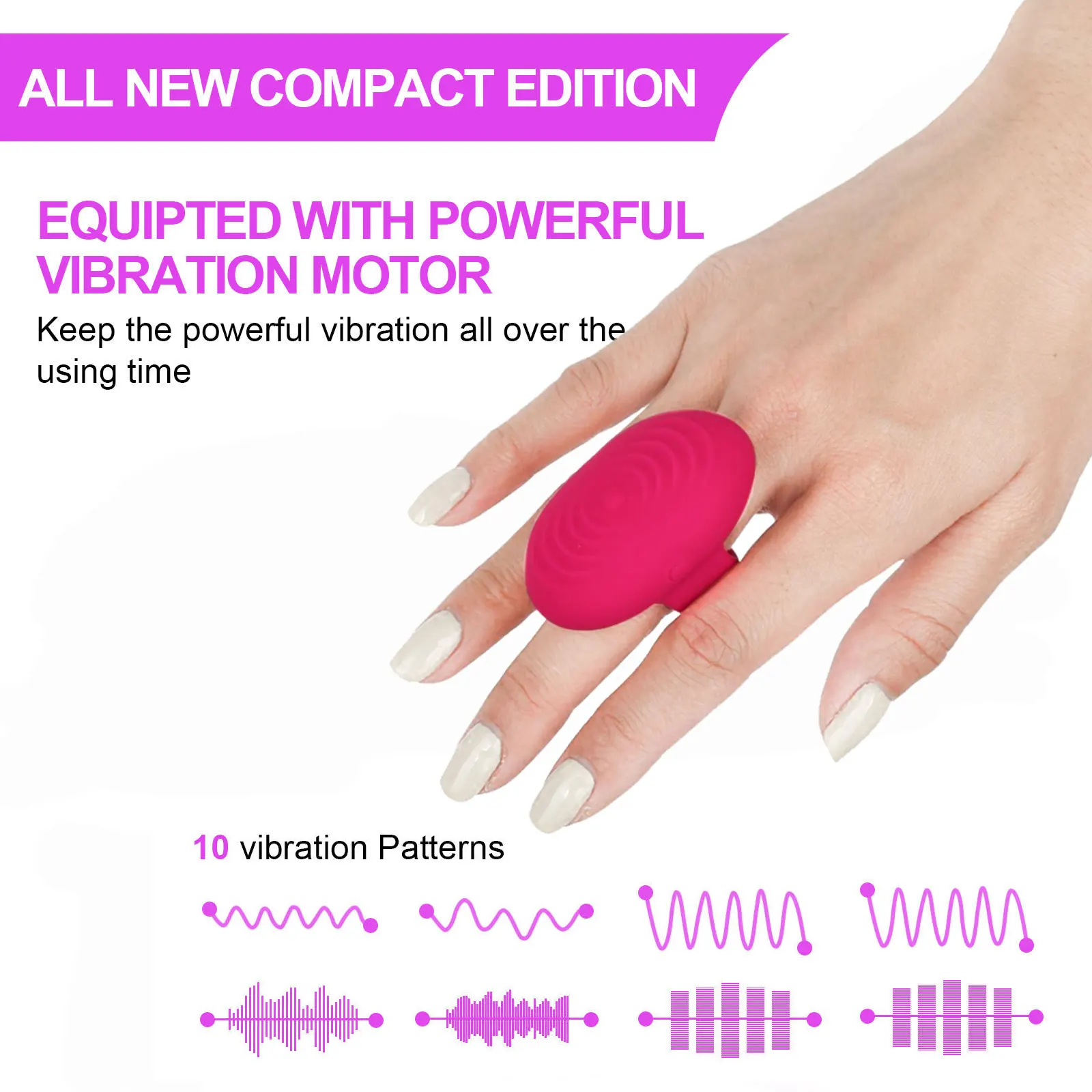 Couples play handheld finger vibrator massager 10 speed mode sex toy finger sleeve vibrators for women clitoris stimulator