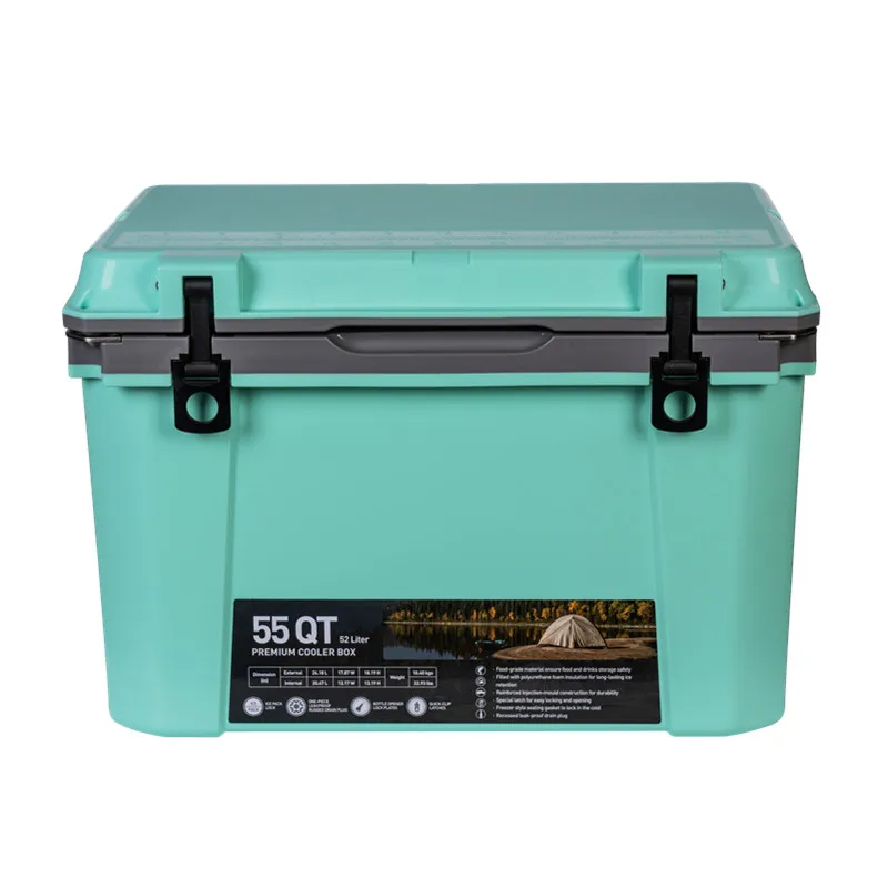 KUER plastic cooler box PP injection cooler box for outdoor fishing drinks 35/55QT
