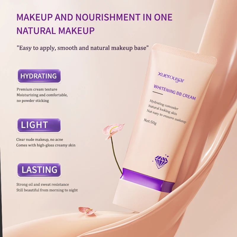 wholesale private label vegan cosmetic makeup korean water proof brightening foundation whitening bb cream