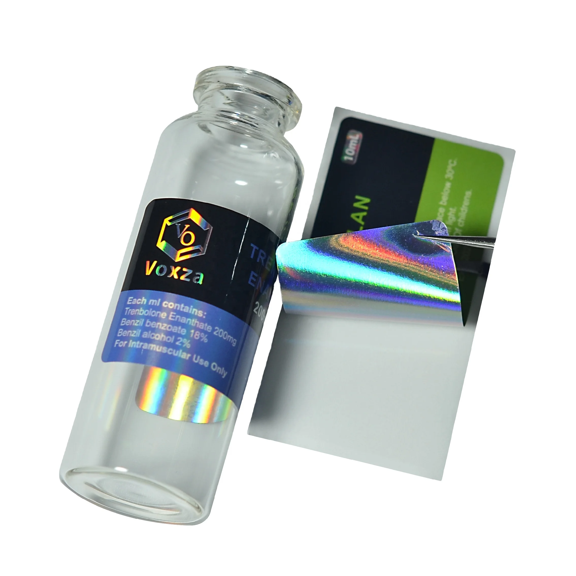 Free Design Medicine Steroid Laser Hologram Vial Label