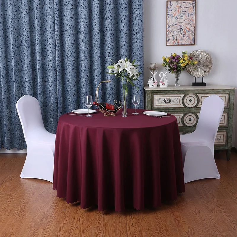polyester wed table cover printed 120 custom linen white navy blue satin rectangle tablecloths  round table cloth for wedding