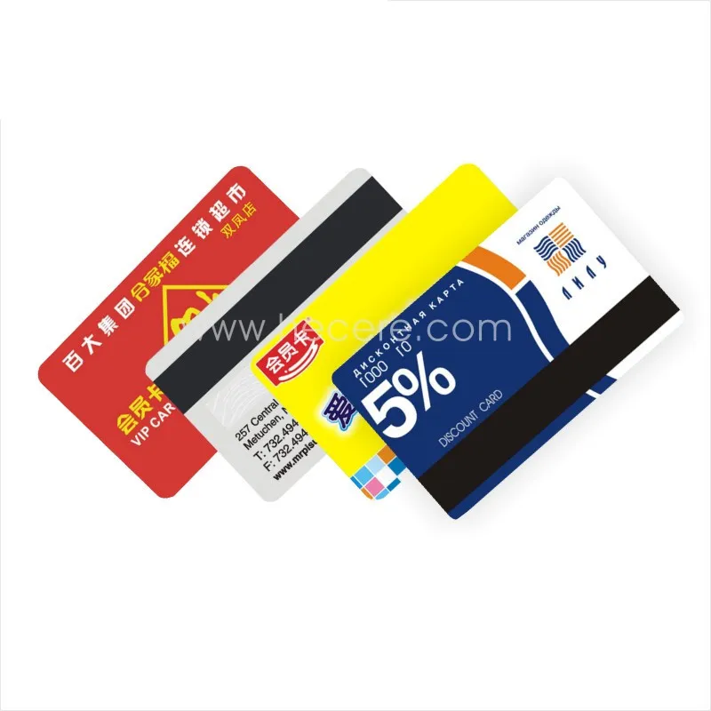 S50 1K IC 13.56MHz ISO14443A RFID PVC Loyalty Membership Card Custom Magnetic Stripe Laser Code