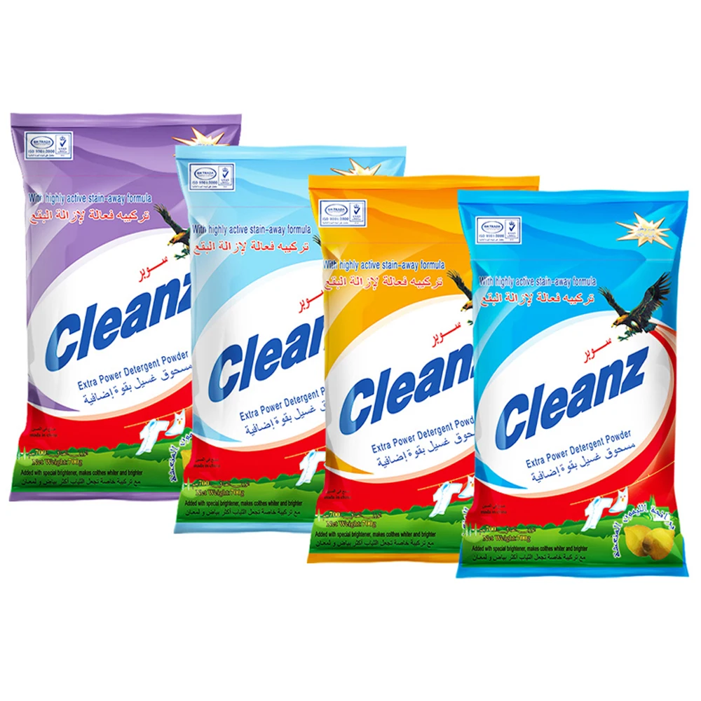 OEM PACKAGING SIZE EFFECTIVE HIGH FOAMING AUTOMATIC DETERGENT WASHING POWDER 100G 200G 800G 2KG