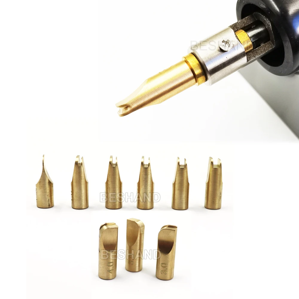 New Leather iron Parts Brass Tips Electric Edge Creaser Tool Accessories M5 Thread for Leather Craft Creasing Scoring Folder