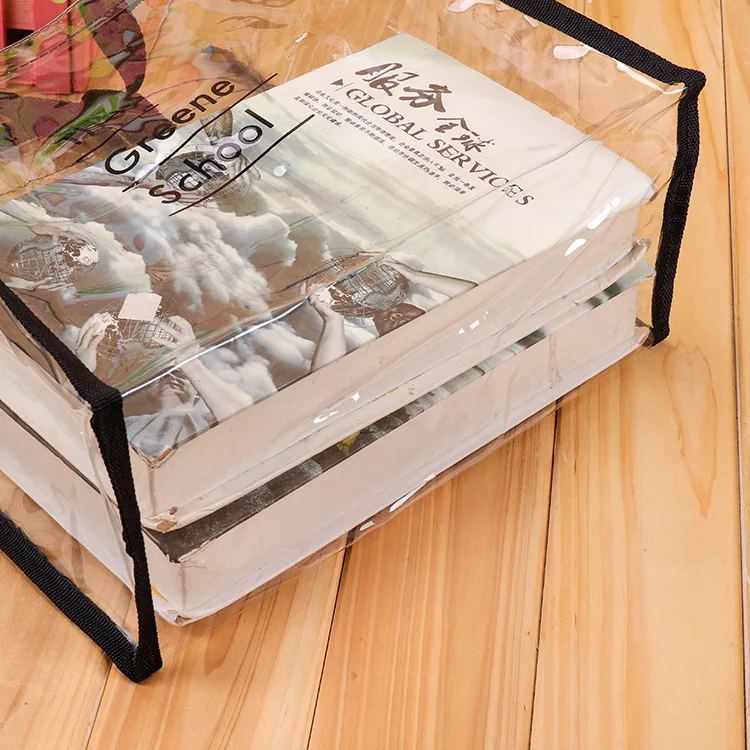 New pvc transparent plastic hand shopping bag shoulder handbag tote bags for woman plastic transparent designs logo