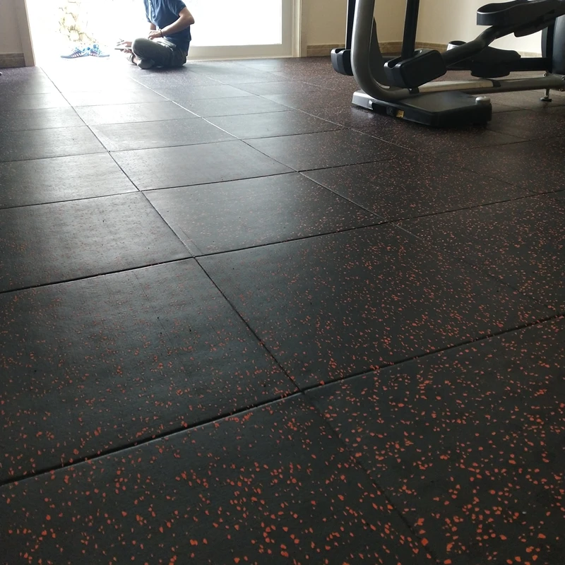 Black or black with Flecks fire-resistance Gym Rubber mat indoor floor High Quality tile  for gym