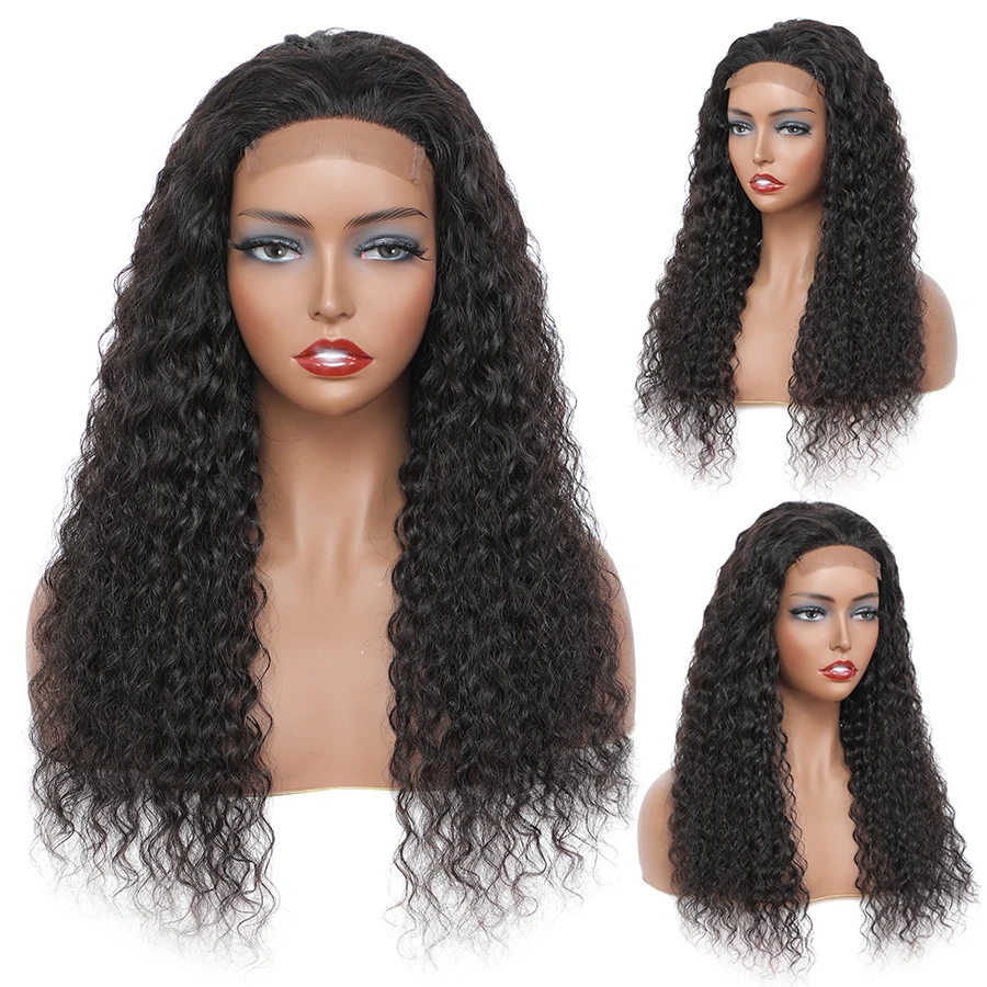 Wholesale 100% Brazilian Human Hair Hd Transparent Front Lace Wig,Curly Cuticle Aligned 4x4 Lace Front Wig,360 Lace Frontal Wig
