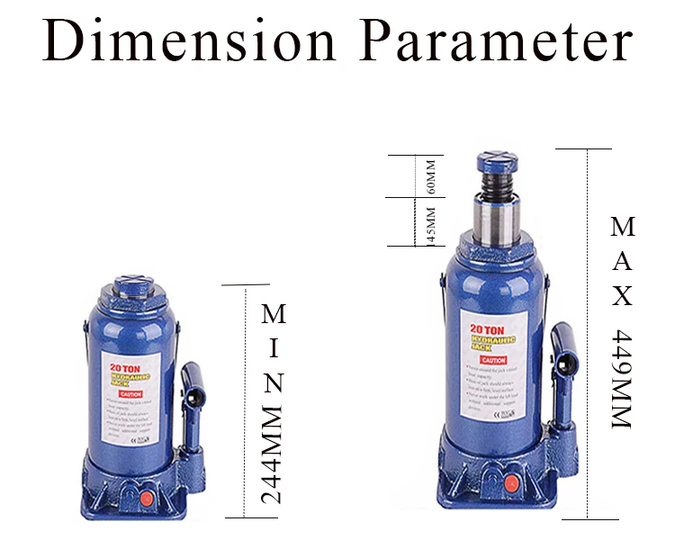 
Hot Selling 20T Car Hydraulic Bottle Jack 