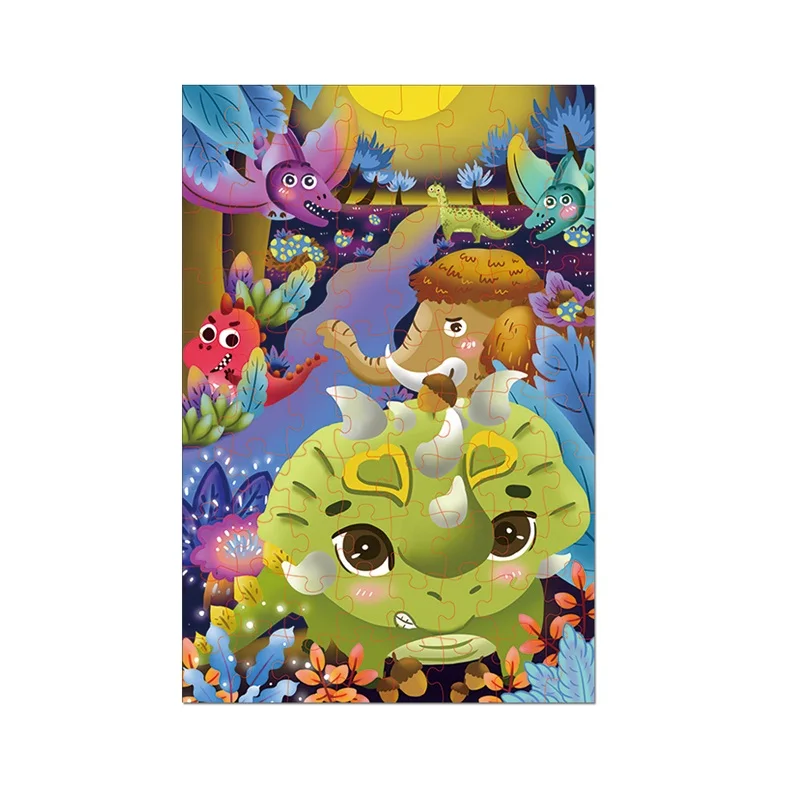 hot popular 75*50 cm size diy puzzle toy 80pcs paper jigsaw for kids educational