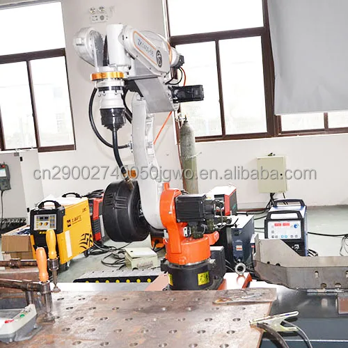 Arc MIG 500A Water Cooled Arc Welding Robot 1400mm Small Size Electric Welding Robotic Machine