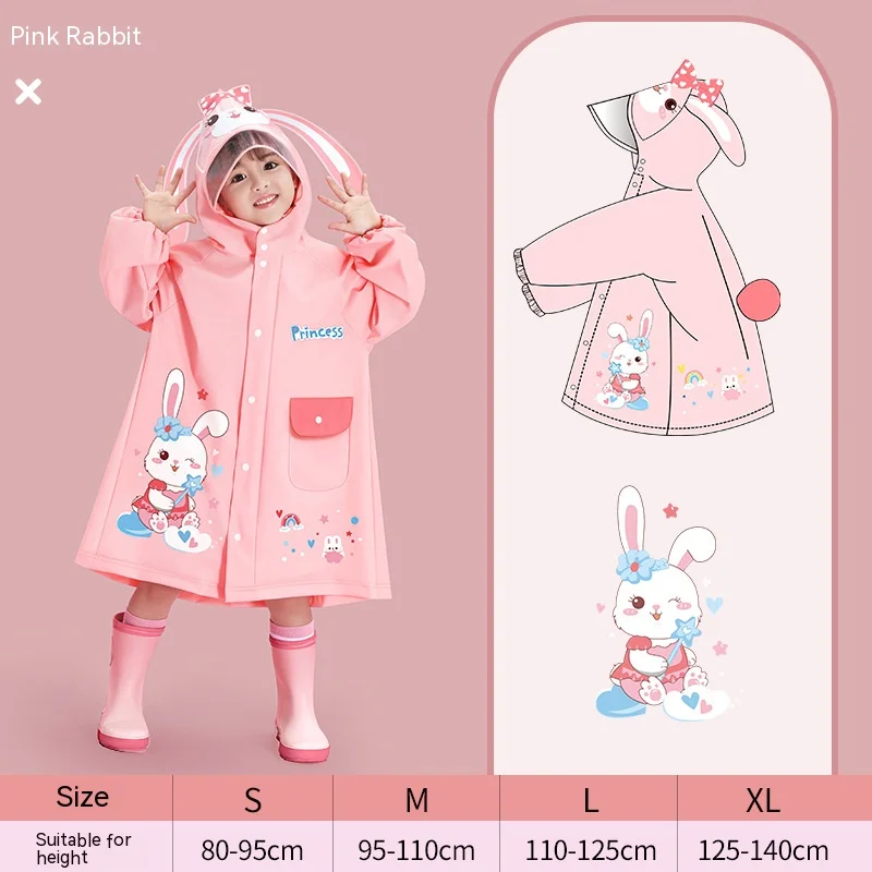 Kids Raincoats Waterproof Rain Jacket Hooded Rain Poncho Toddler Boys Girls Rain Suit Reusable Rainwear