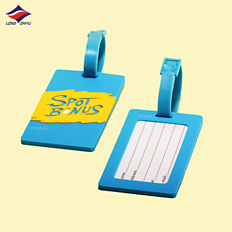 Longzhiyu Factory Professional Custom PVC Travel Bag Tag Waterproof Anti-lost Luggage Tag for ID Name