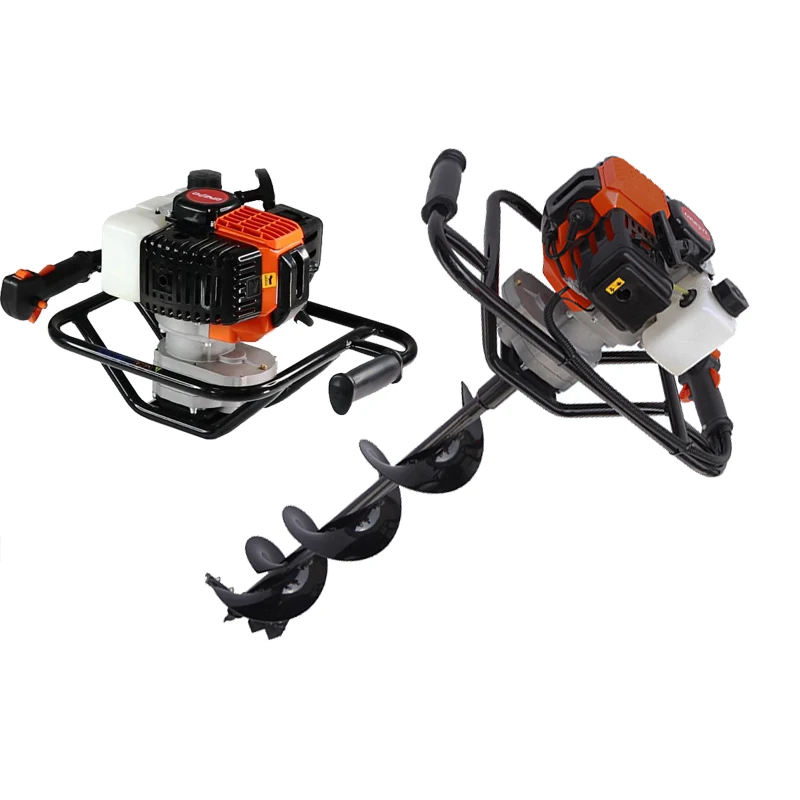 Single One Man 52CC Earth Auger Ground Drill Earth Auger Machine For Three Planting