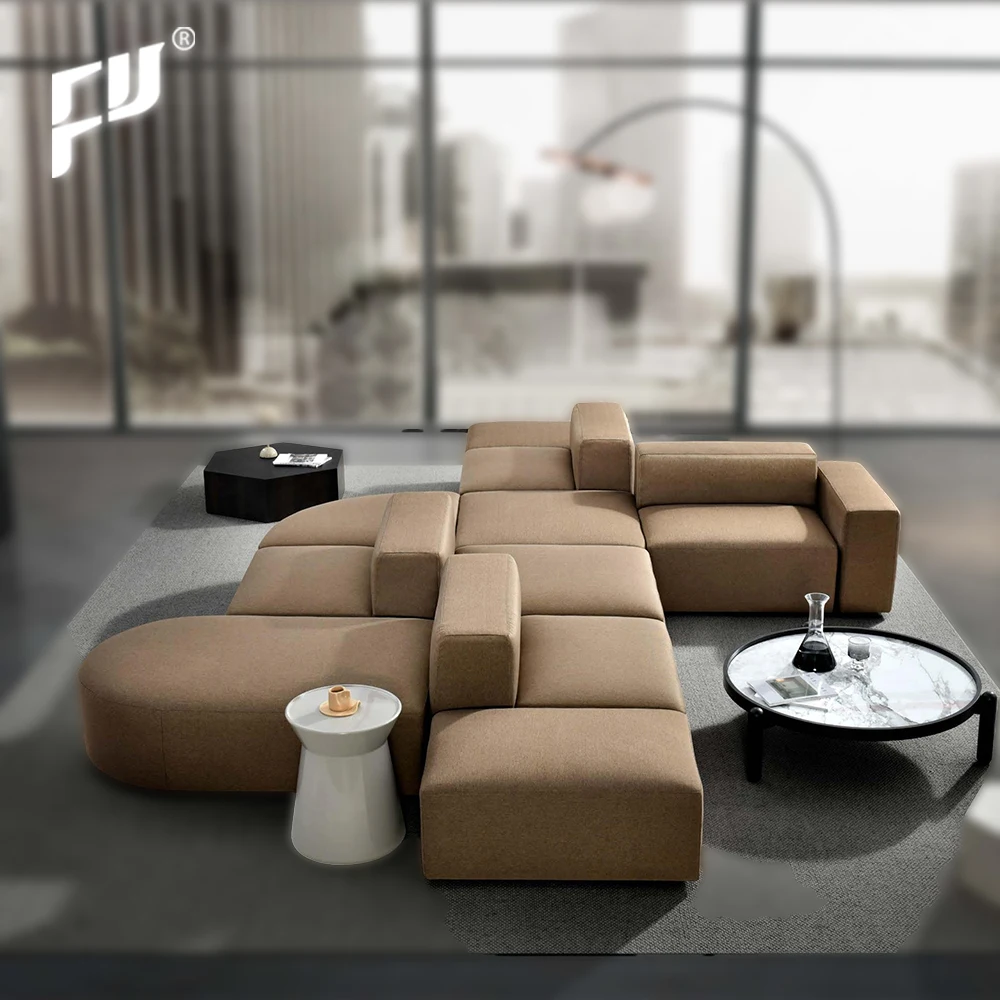 Furicco Office And Hotel Lounge Sofa Modern Style Leather Waiting Room Lounge Curved Modular Office Sofa