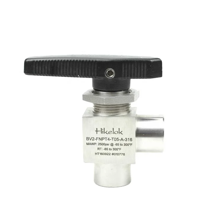 Hikelok 3000psi Angle 316 Stainless Steel  Ball Valve