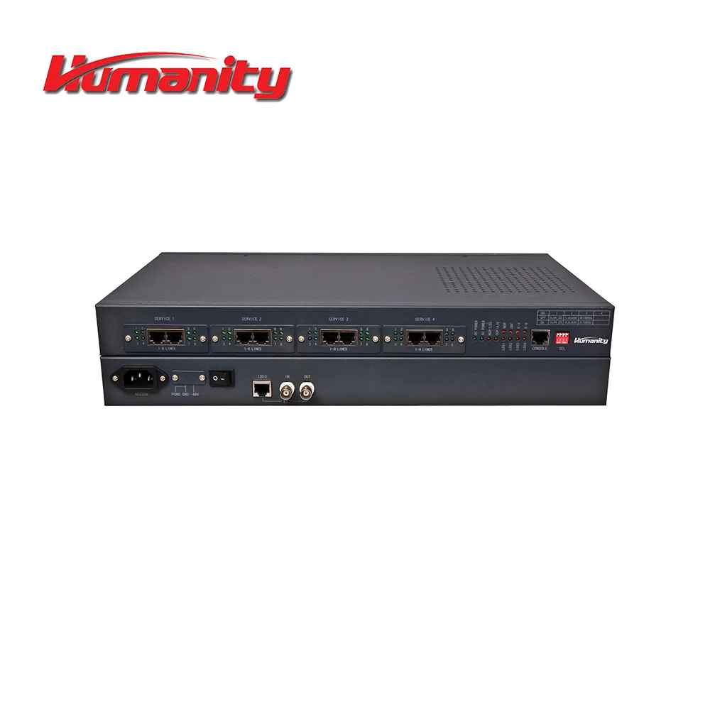 Humanity HM-PE8L 8channel FXO/FXS over E1 PCM multiplexer for 8lines over E1. 1pair = 1pc 8FXO+1pc 8FXS