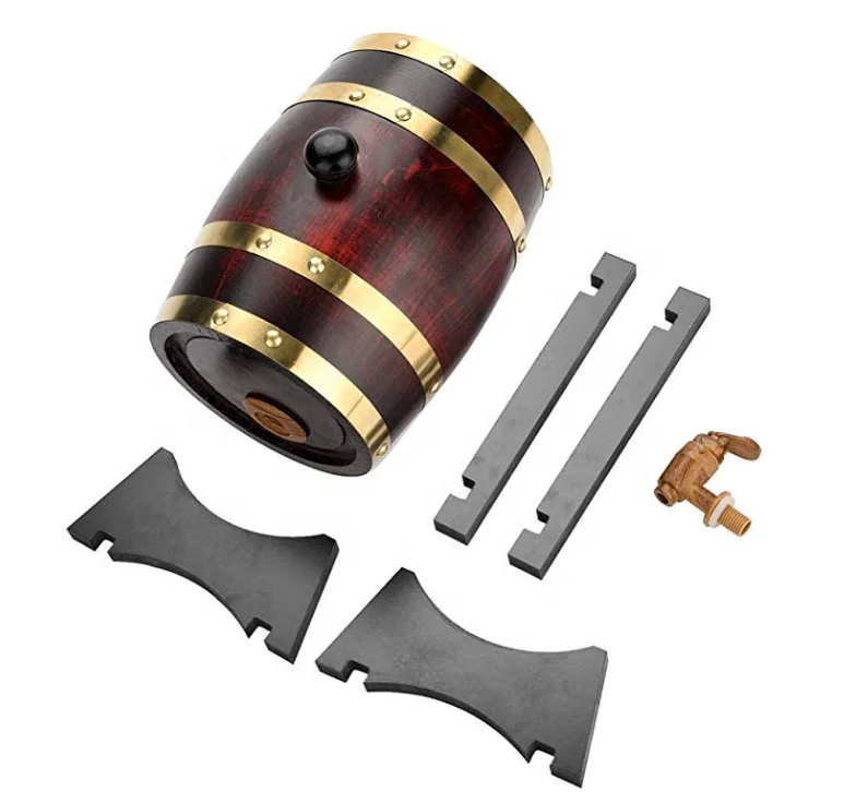 
1.5 liters of wine, beer, whiskey, rum, oak wine in oak barrels 