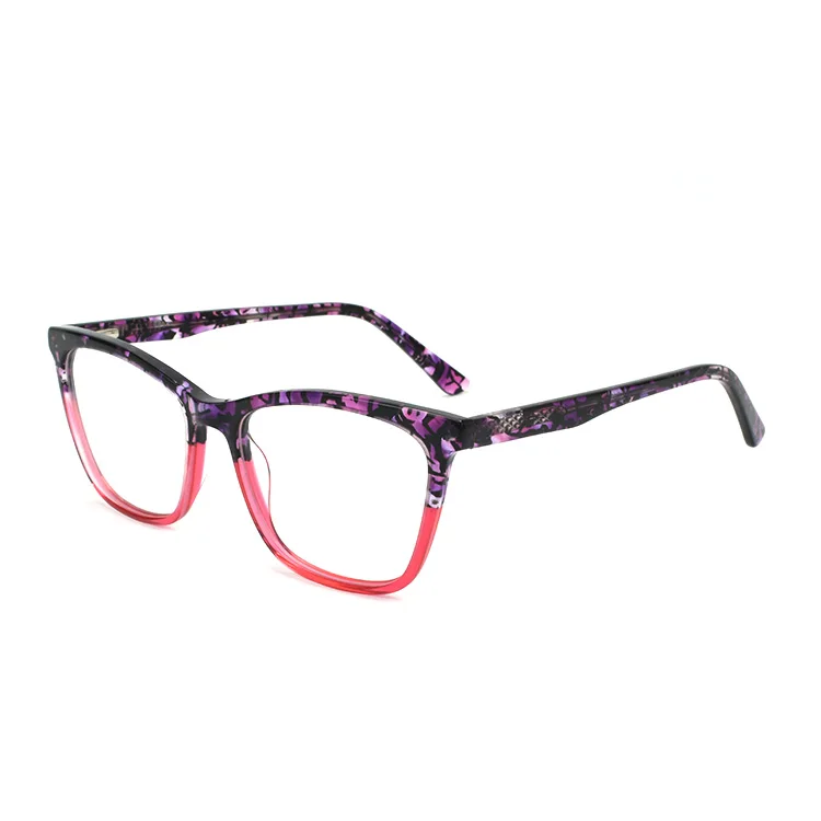 Custom Beautiful Cateye Women Acetate Stylish octagon models eyeglasses frames