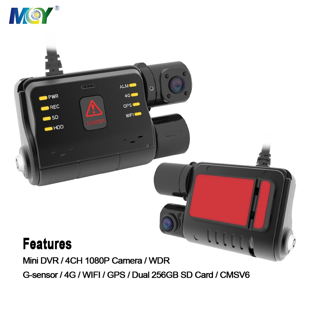 MCY Full Hd 1080P 4G Lte Wifi Gps Car Dvr Camera Dash cam Dual Camera 2 Channel dash camera for trucks