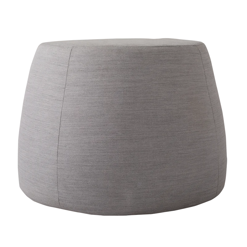 Modern Fabric Footstool Round Stool Ottoman Pouf
