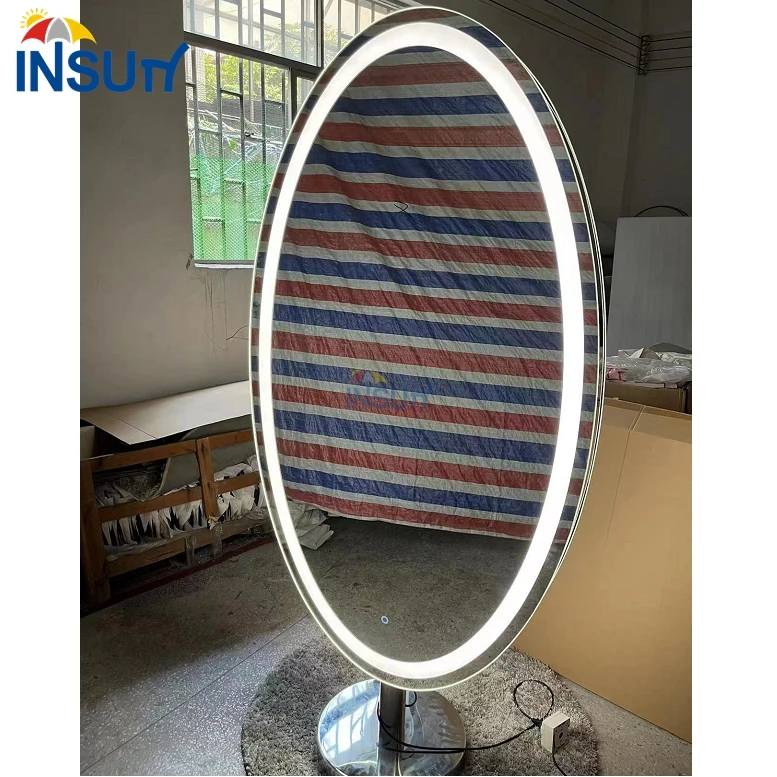 Hot Sale Hair Salon Styling Mirrors Barber Mirrors Station Crystal Standing Mirror For Sale