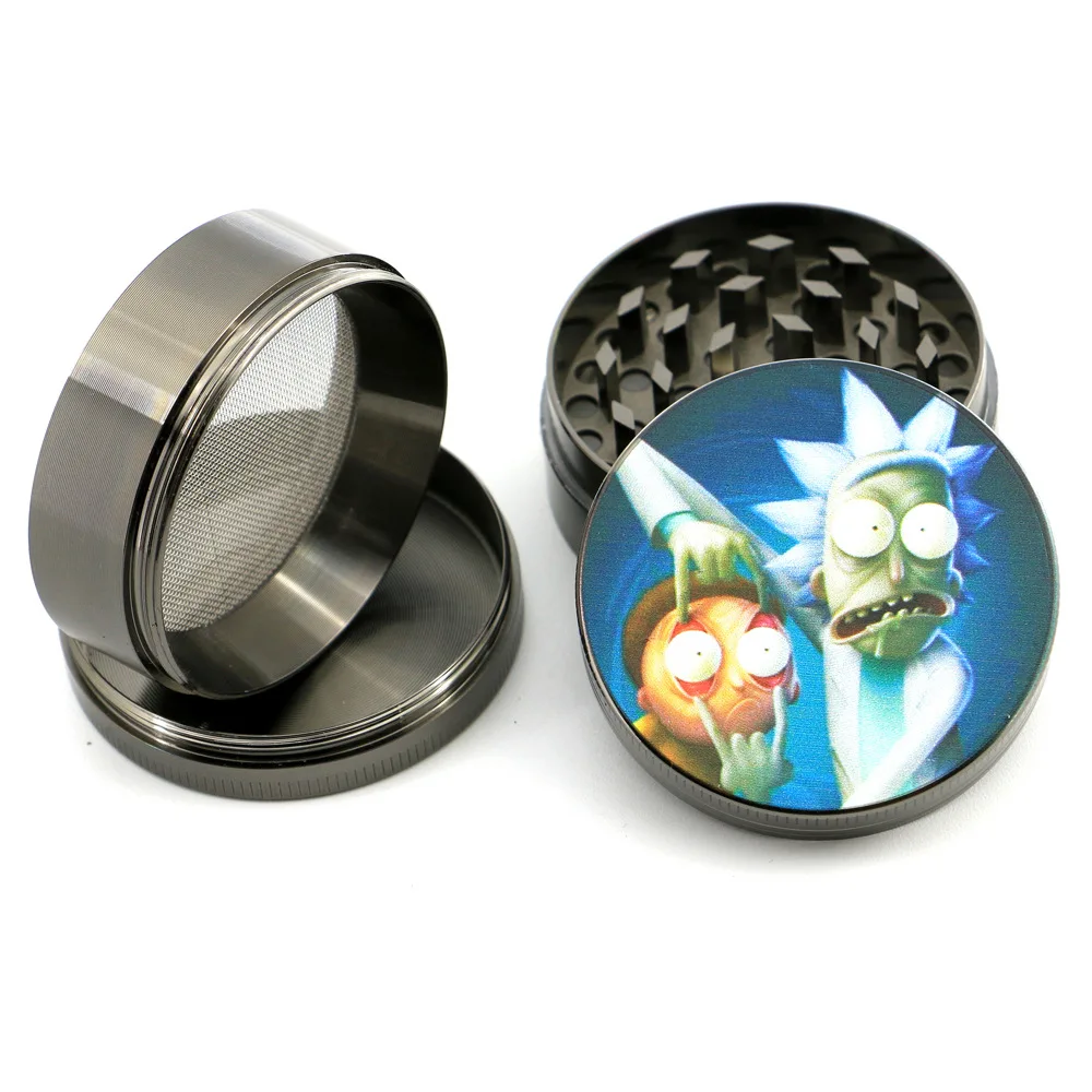 
Wholesale Funny Graphic 4 Layers Mini Portable Smoking Weed Tobacco Herb Grinder Cigarette Accessories 