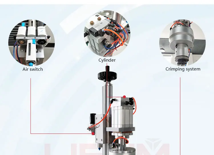 Semi-automatic perfume glass bottle crimping machine beer bottle cosmetic product bottle capping crimper machine equipment