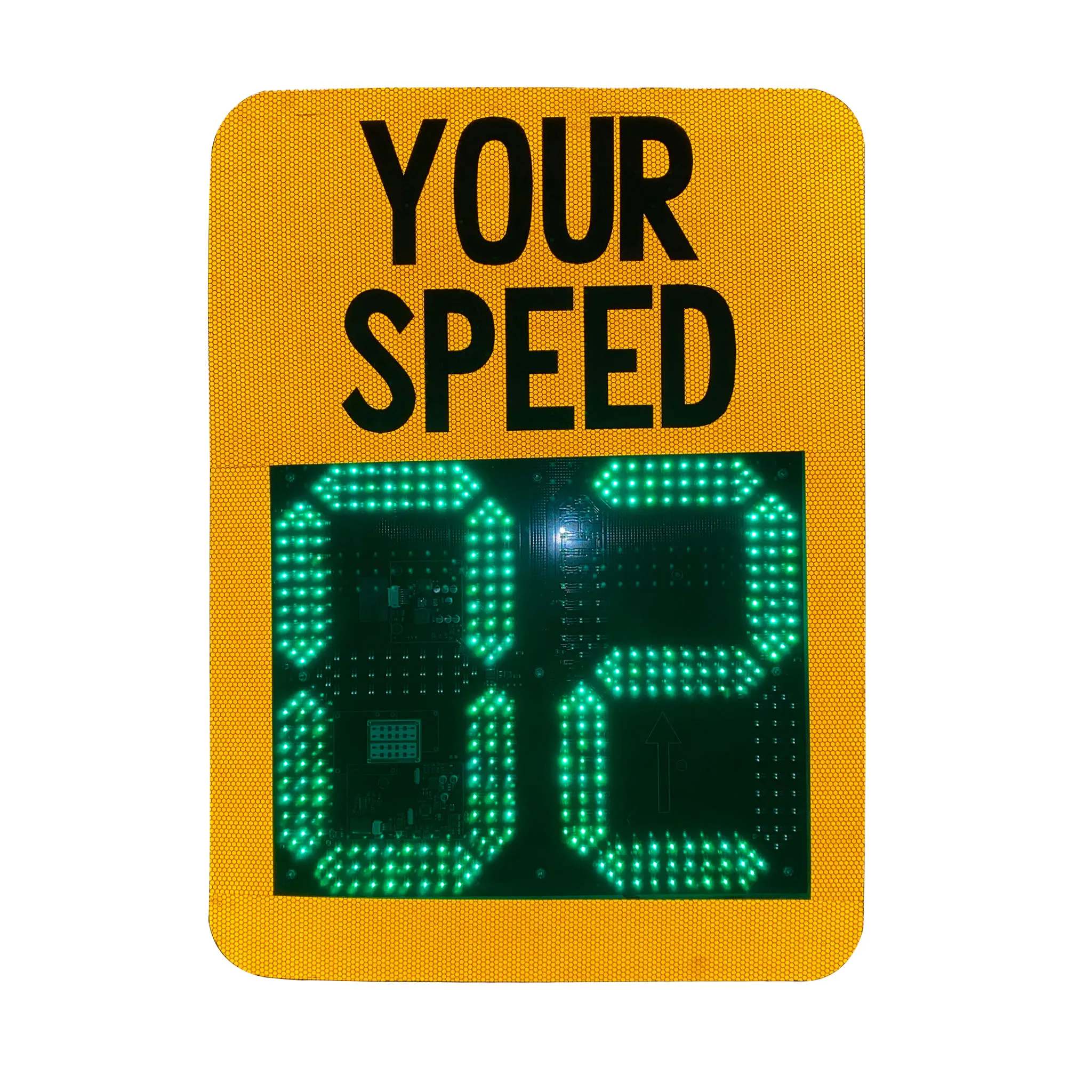 Csp2 Battery Powered or Solar Powered Vehicle Speed Warning Real Time Display Doppler Double Digit LED Radar Display