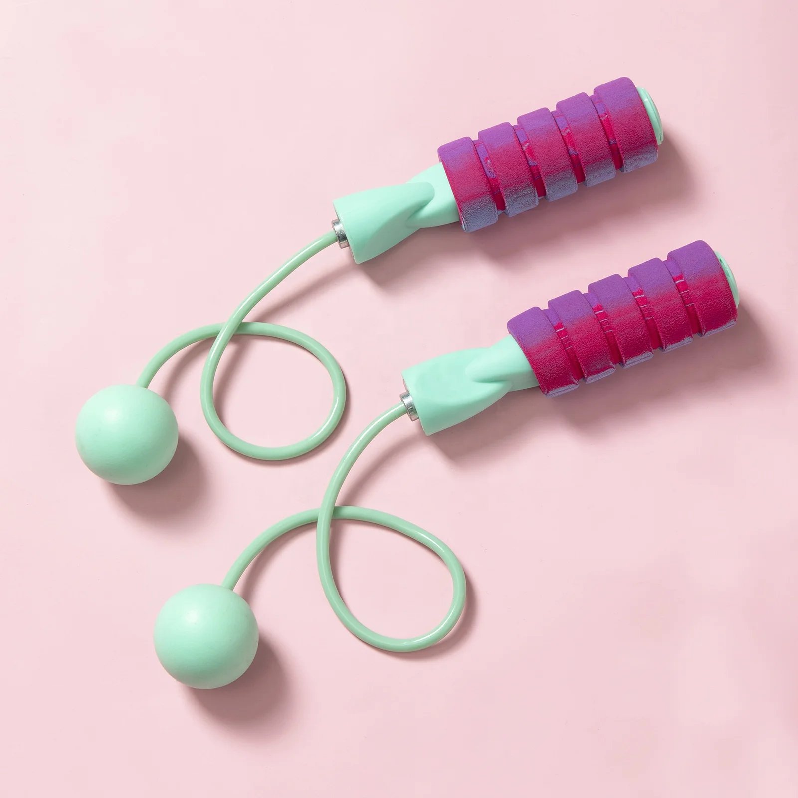 Home Sport Anti-Slip Foam Grip Handles Ropeless Skipping For Fitness Exercise No Line Speed Bearing Skipping Jump Rope