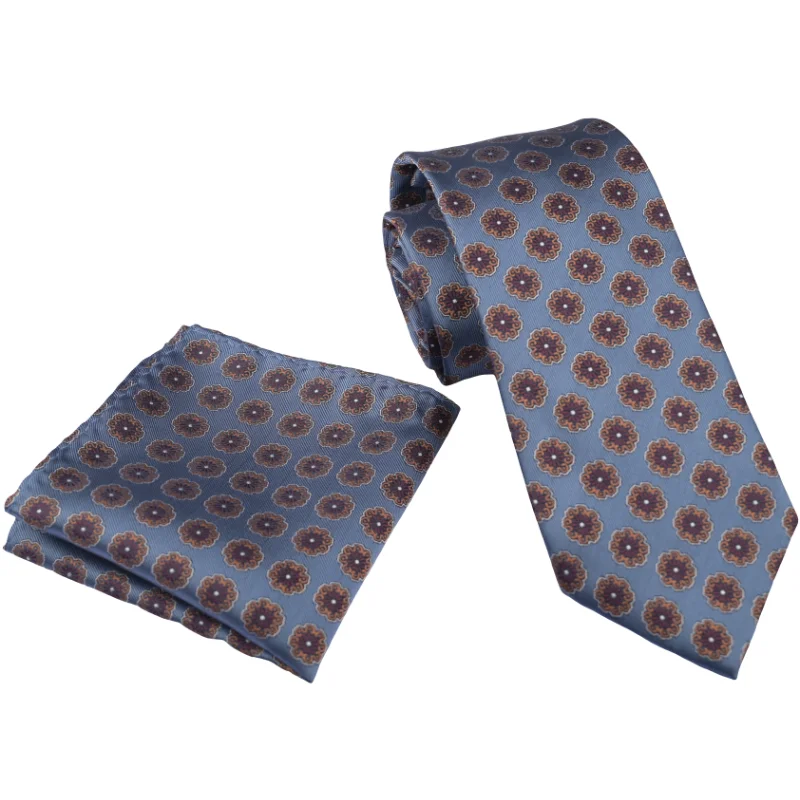Fashion Mens Micro Fibre Polyester Tie and Pocket Square Set