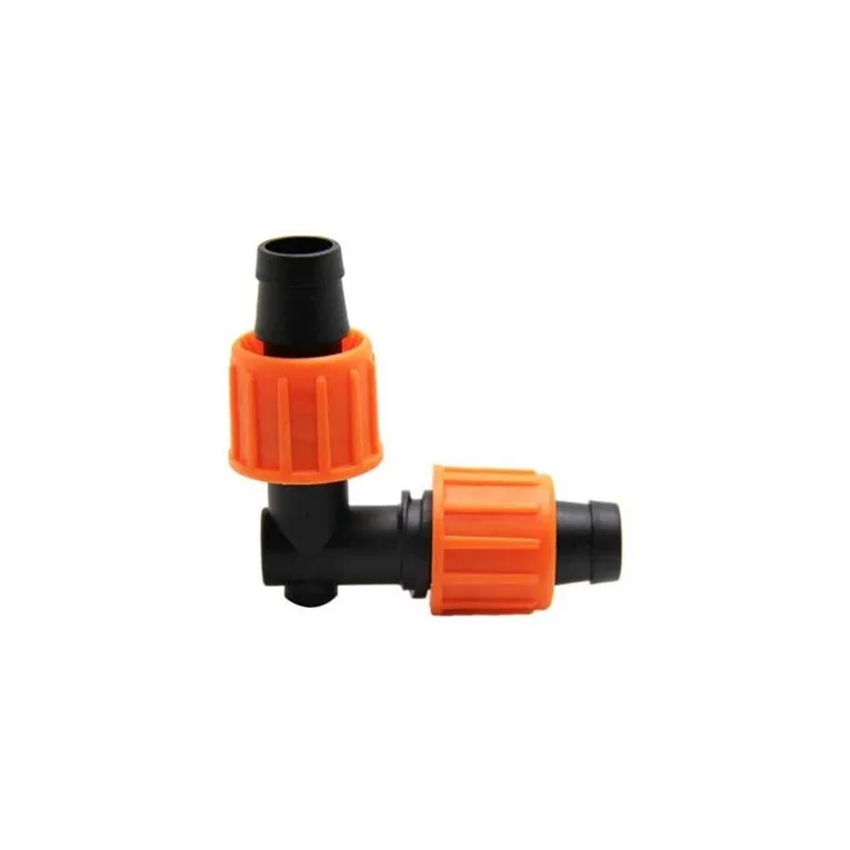 Lock Elbow Connector For Tape Swivel DripTape Connector For Garden Irrigation Micro Drip Fittings