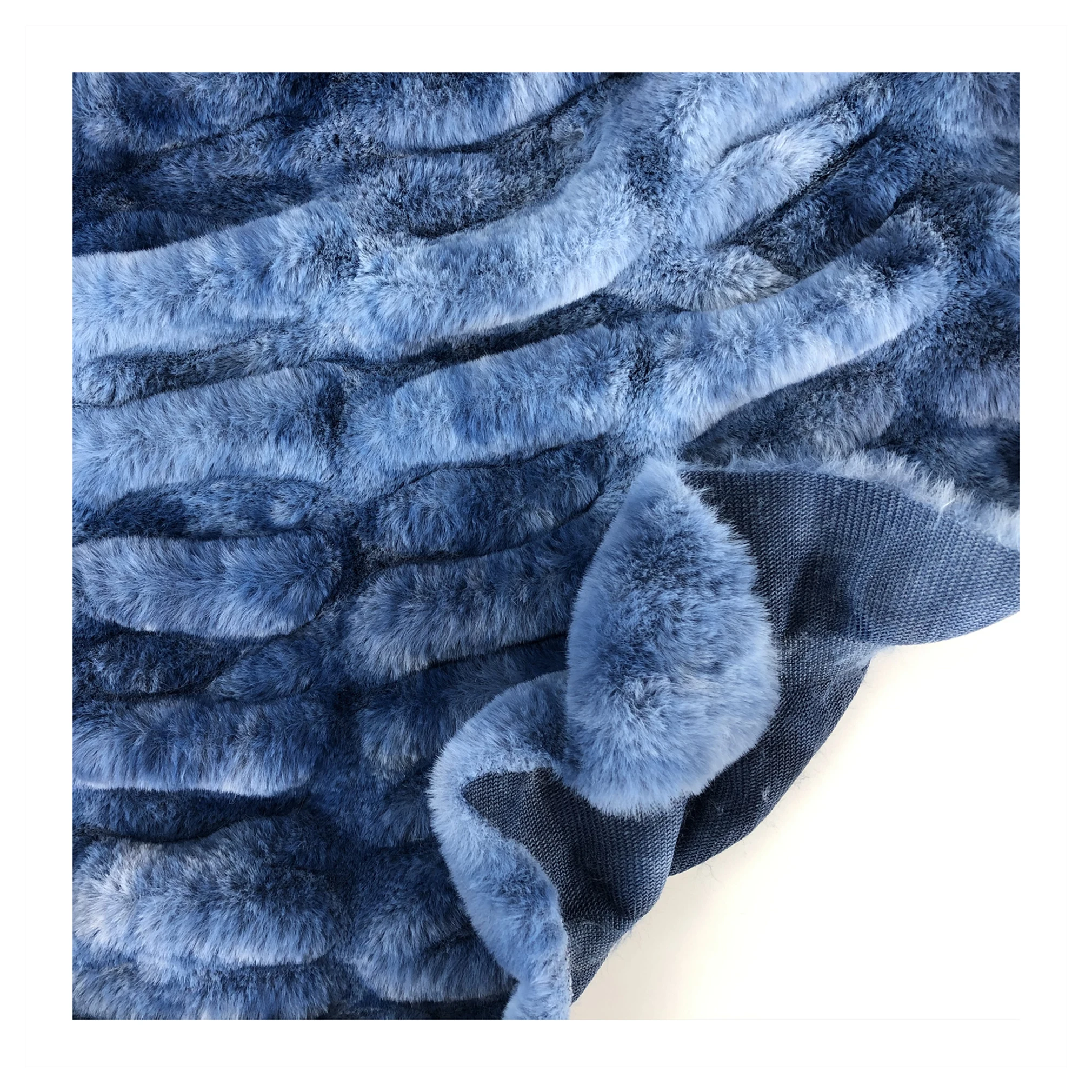 Gorgeous Luxurious Tie-dyed Spandex Rabbit Faux Minky Fur Fabric for Hometextile/Garment/Toys