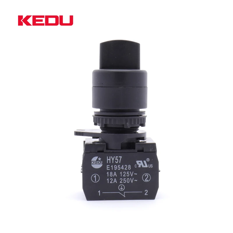 KEDU Factory Direct HY57-15 UL NO NC Push Button Switch With Lock