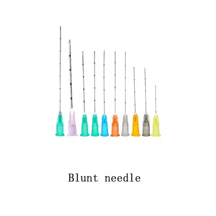 factory needle blunt tip 25g needle cannula selling fine blunt micro cannula 25g for hyaluronic acid