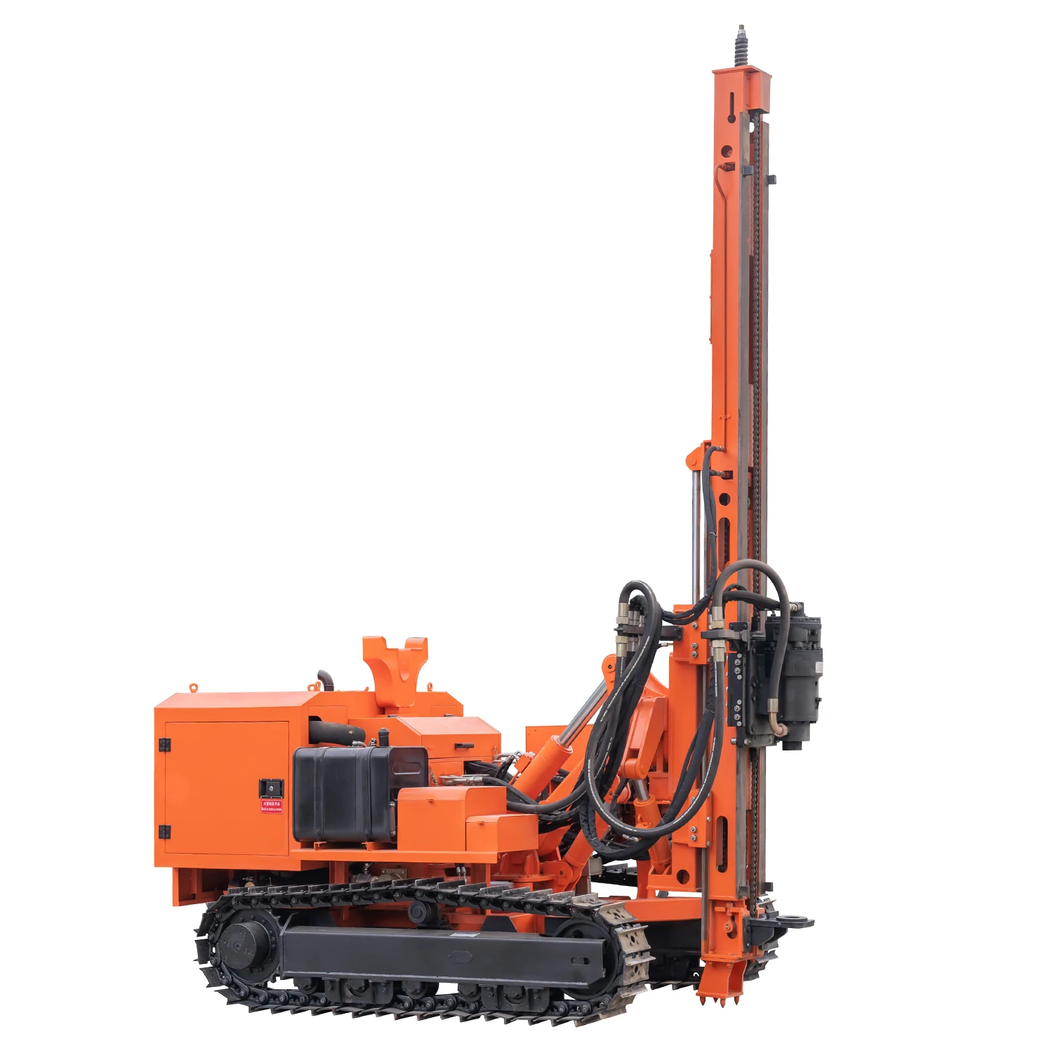 solar ground screw post install drill rigs pile driver
