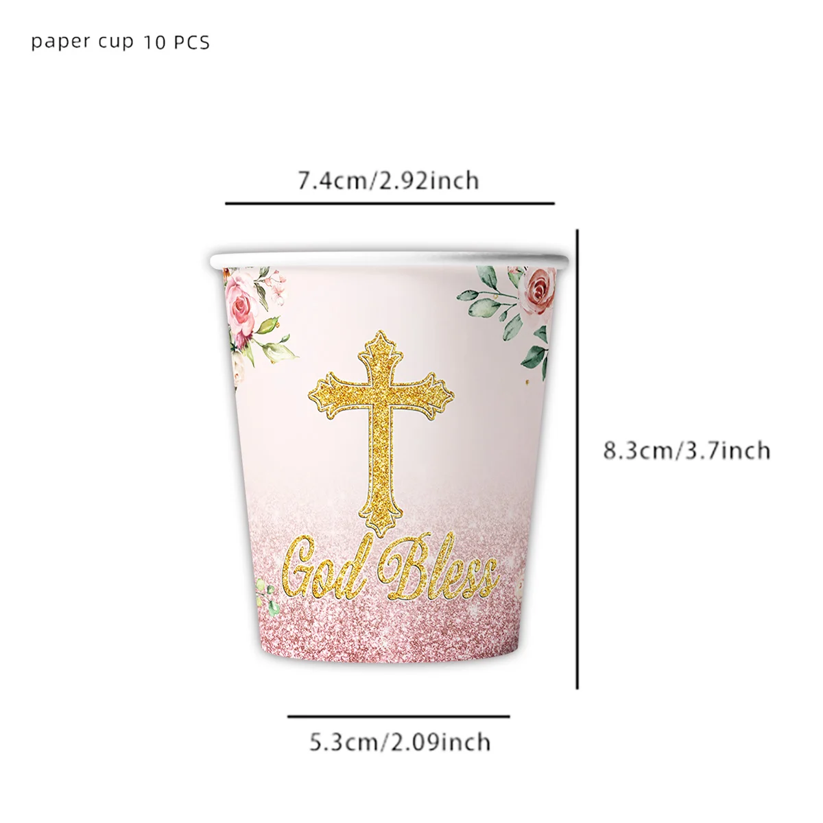 God bless gad bless theme christening party decoration cross paper plate paper napkin paper cup tablecloth napkin set