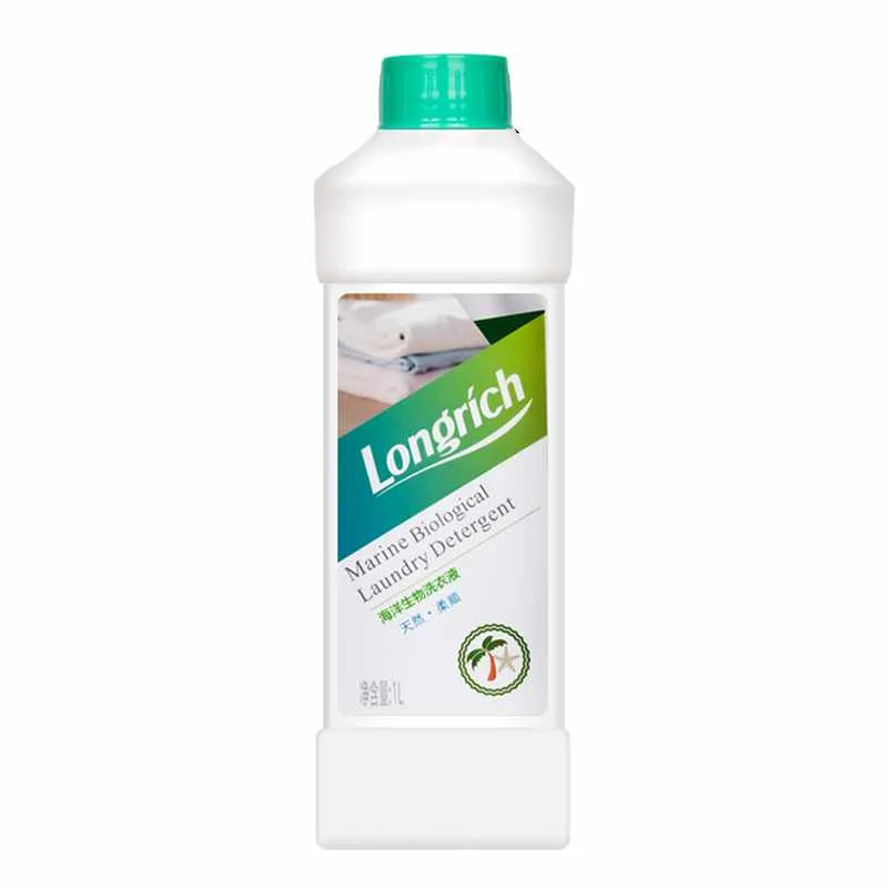 Longrich customizable no fluorescent agent eco friendly neutral marine biological automatic washing liquid 1L laundry detergent