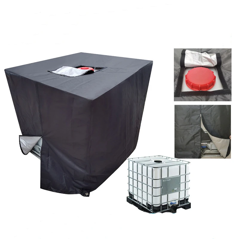 IBC water tank protection cover ton bucket rainproof sunscreen cover 1000L outdoor water tank cover with zipper