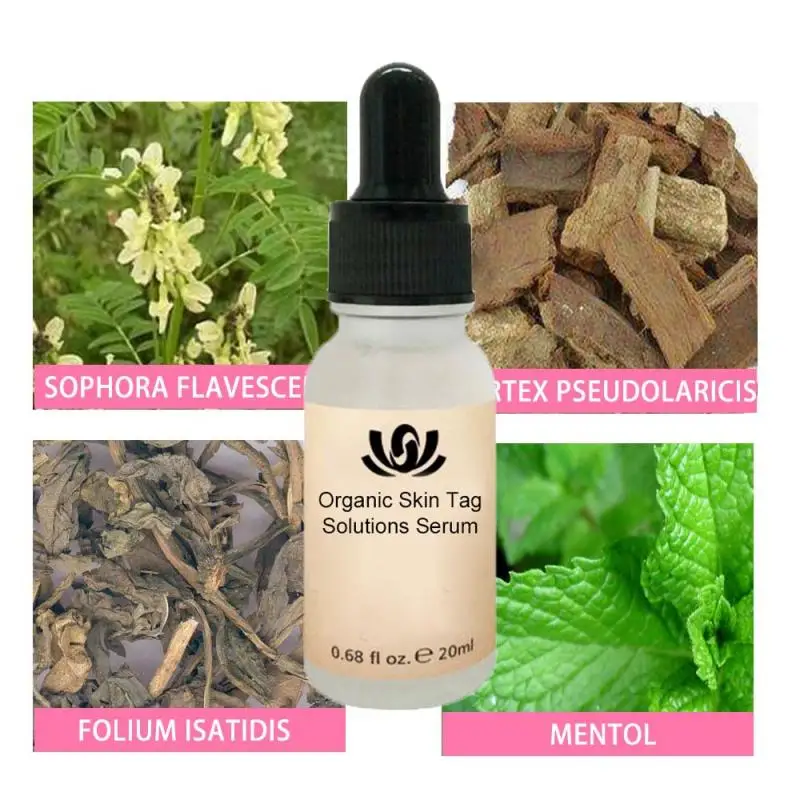Organic Tags Solutions Serum 30g No Trace Painle Skin Tag Remover Serum Mole Removal Cream Painless Face Wart Mole Freckle TSLM1